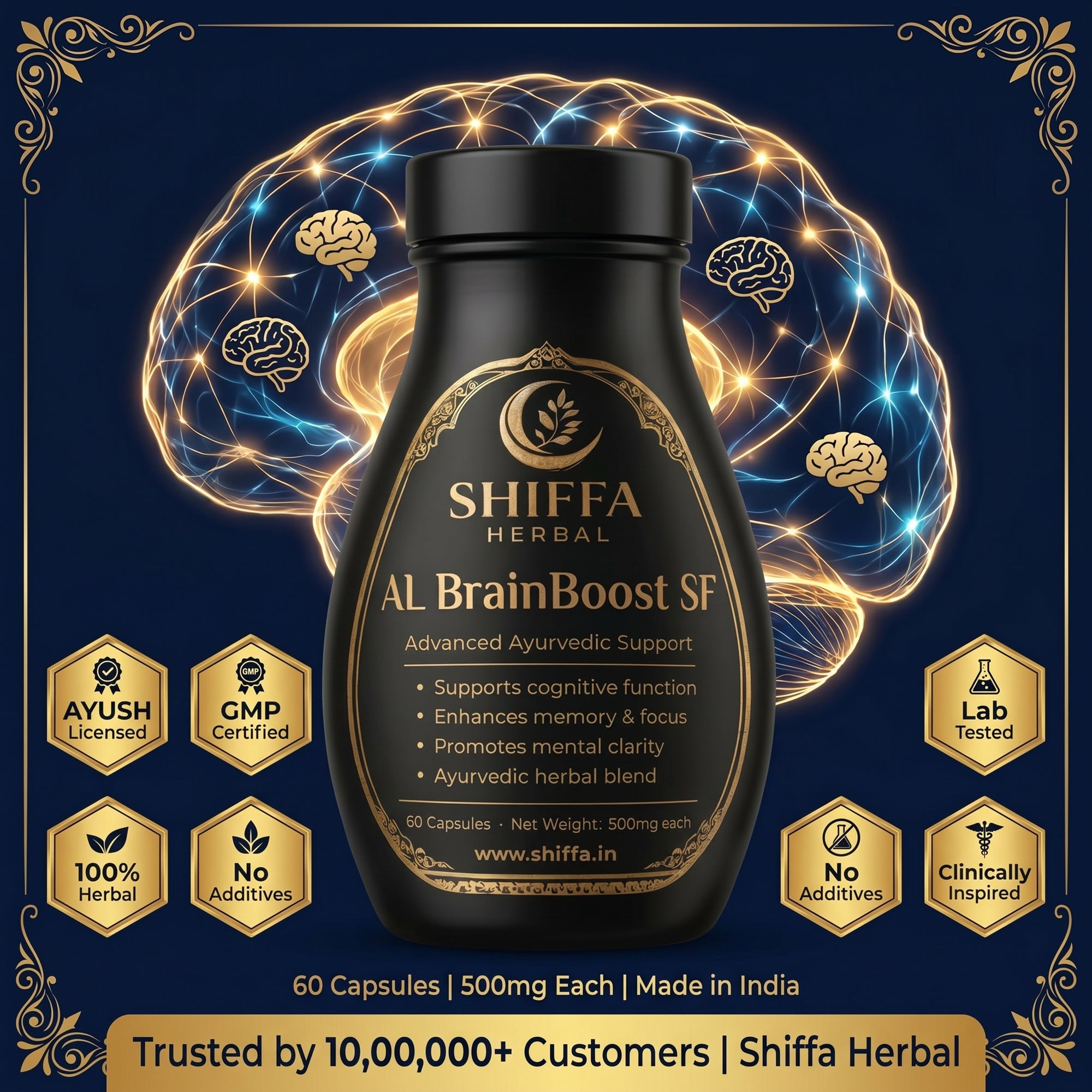 Shiffa Herbal AL-BrainBoost SF – Ayurvedic Nootropic Brain Enhancer