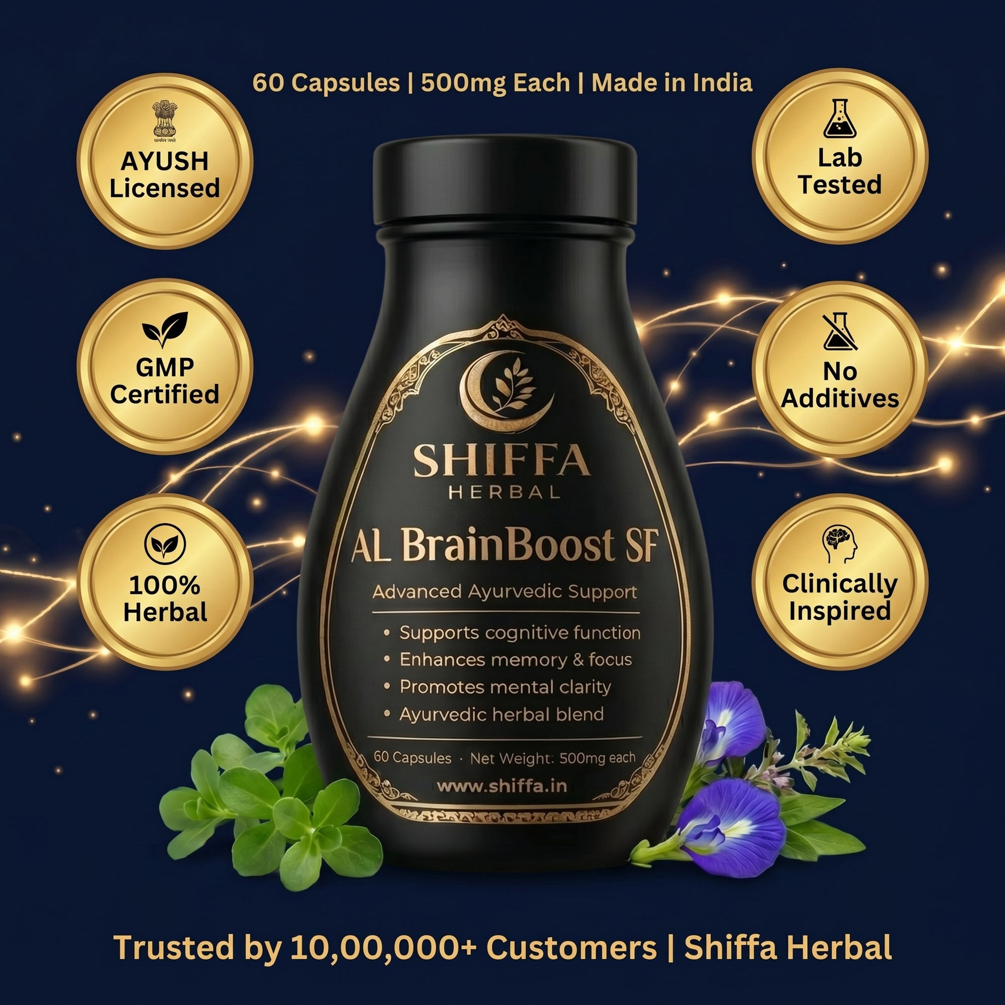 Shiffa Herbal AL-BrainBoost SF – Ayurvedic Nootropic Brain Enhancer