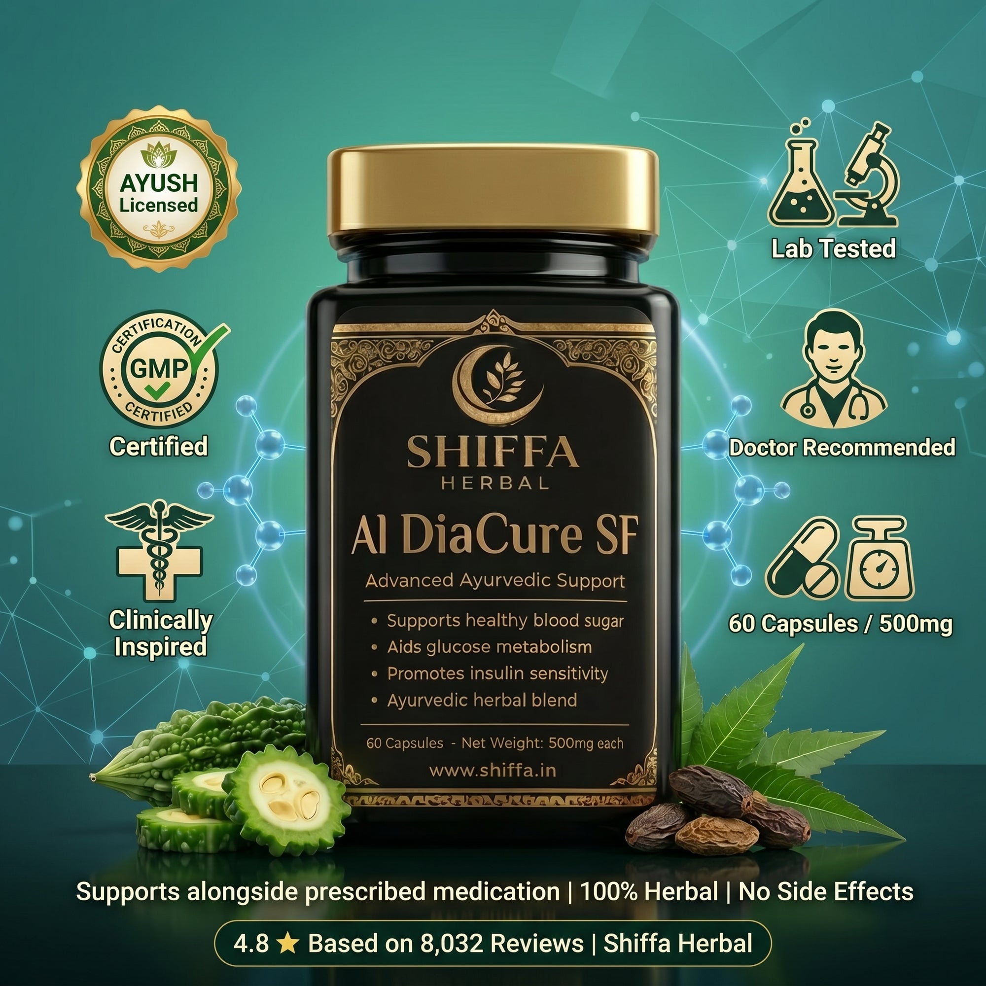 Shiffa Herbal AL-DiaCure SF – Herbal Blood Sugar Management Formula