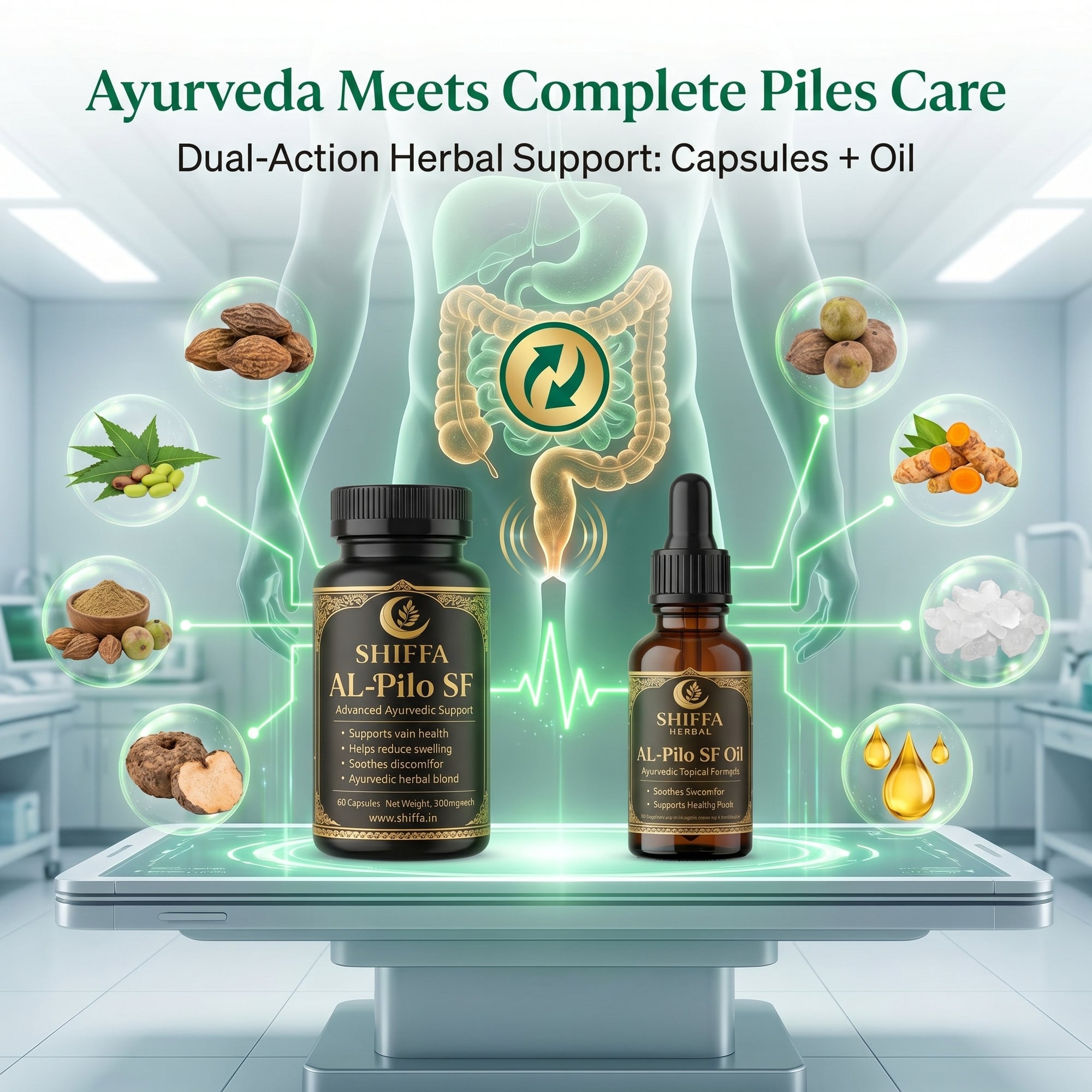 Shiffa herbal | AL-Pilo SF | Piles Relief Combo Kit (Complete AL-Pilo SF )