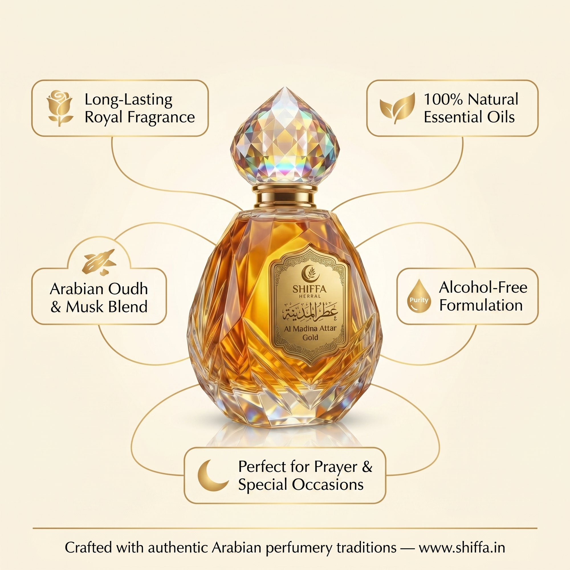 AL Madina Gold Attar | Royal Signature Arabic Fragrance
