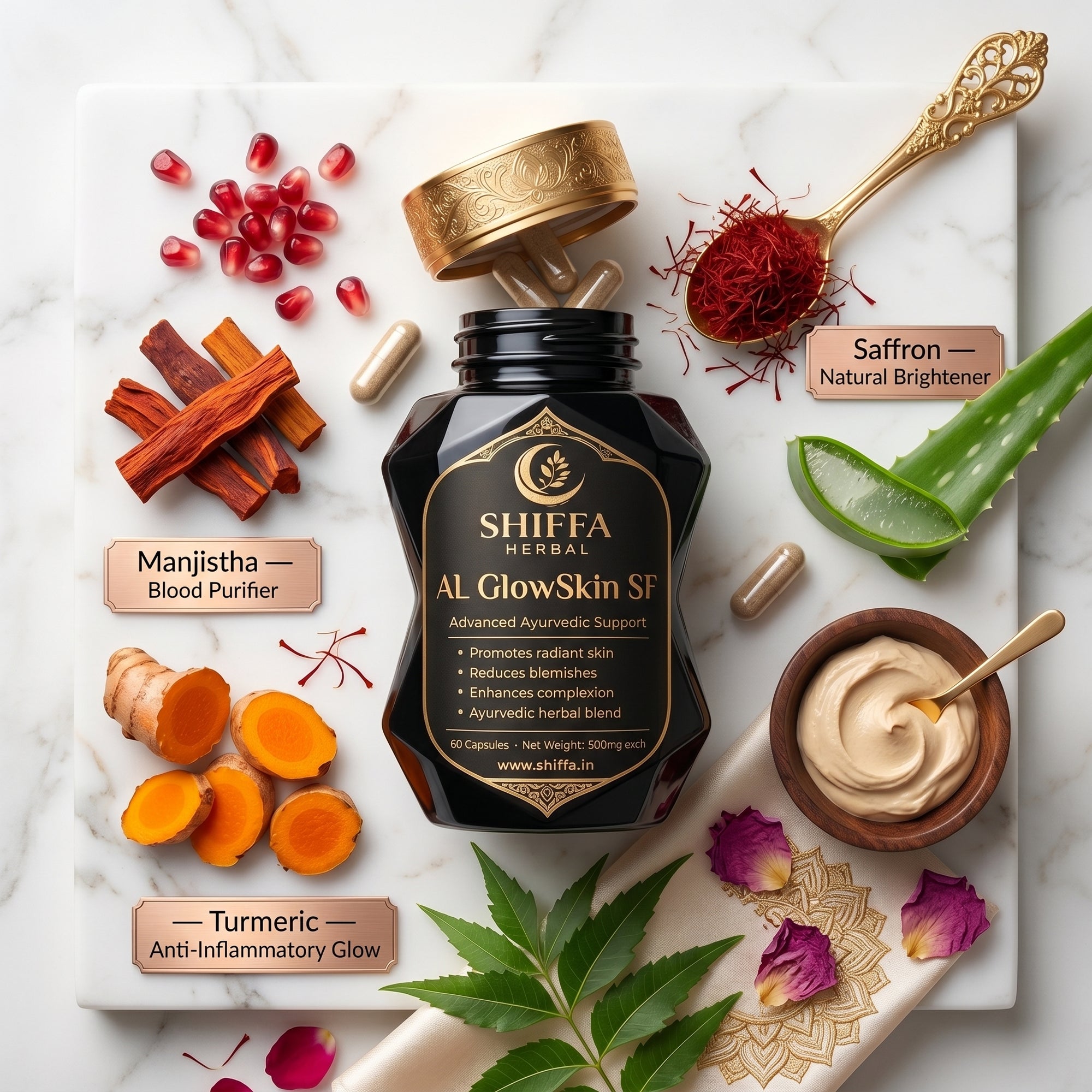 Shiffa Herbal AL-GlowSkin SF – Ayurvedic Skin Brightening & Detox Formula