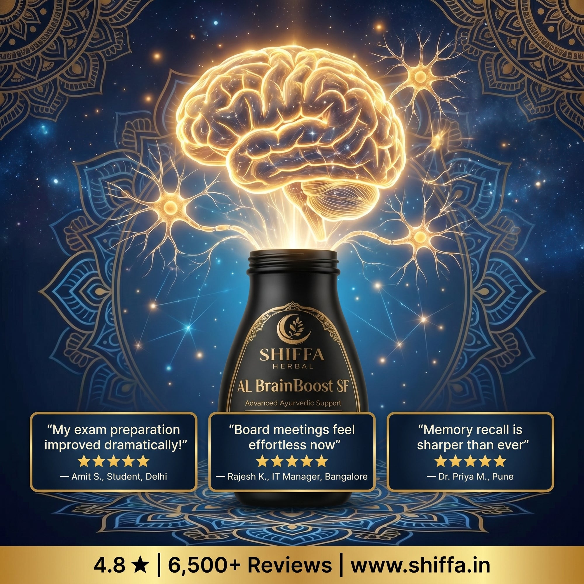 Shiffa Herbal AL-BrainBoost SF – Ayurvedic Nootropic Brain Enhancer