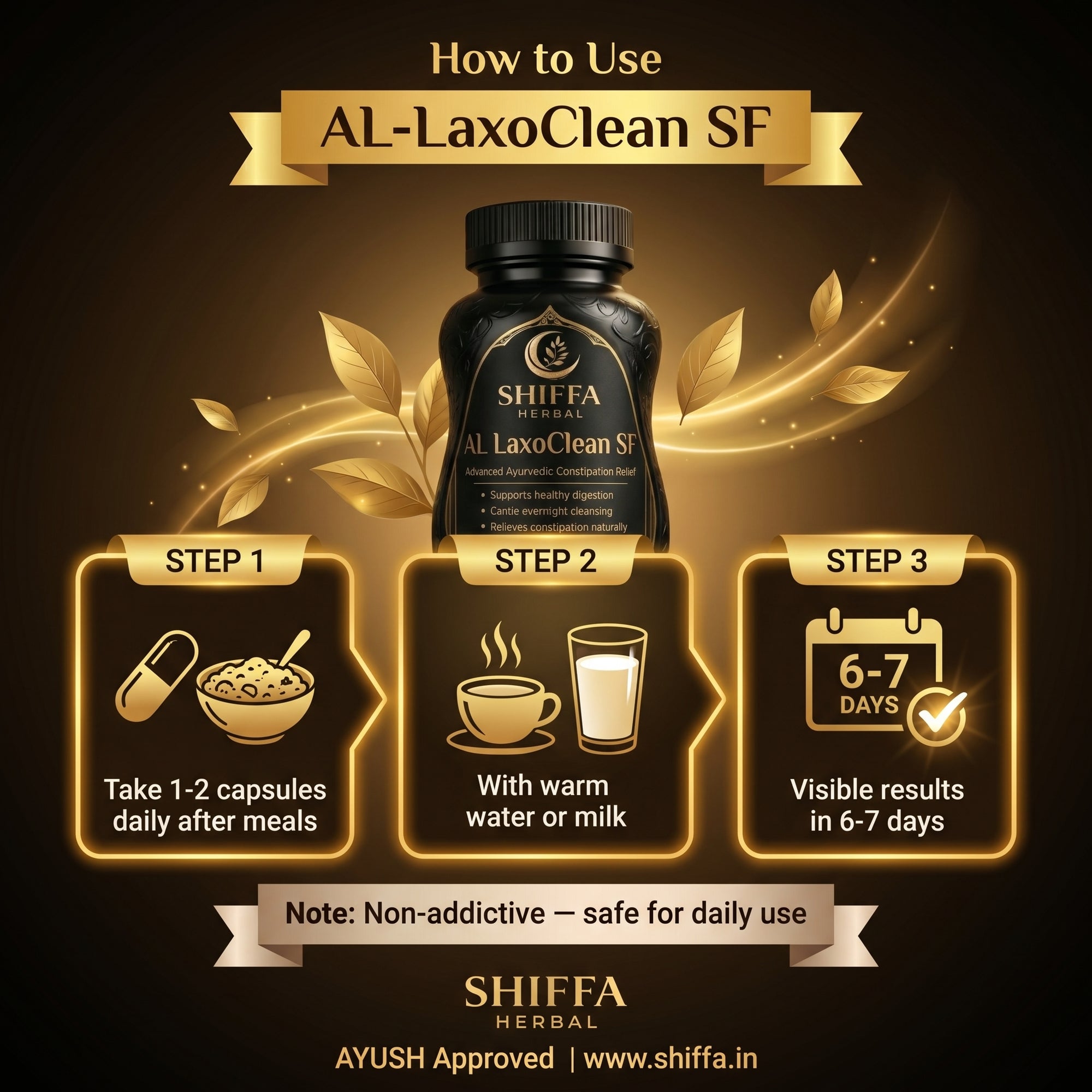 Shiffa Herbal AL-LaxoClean SF – Natural Colon Cleanse & Bowel Regulator
