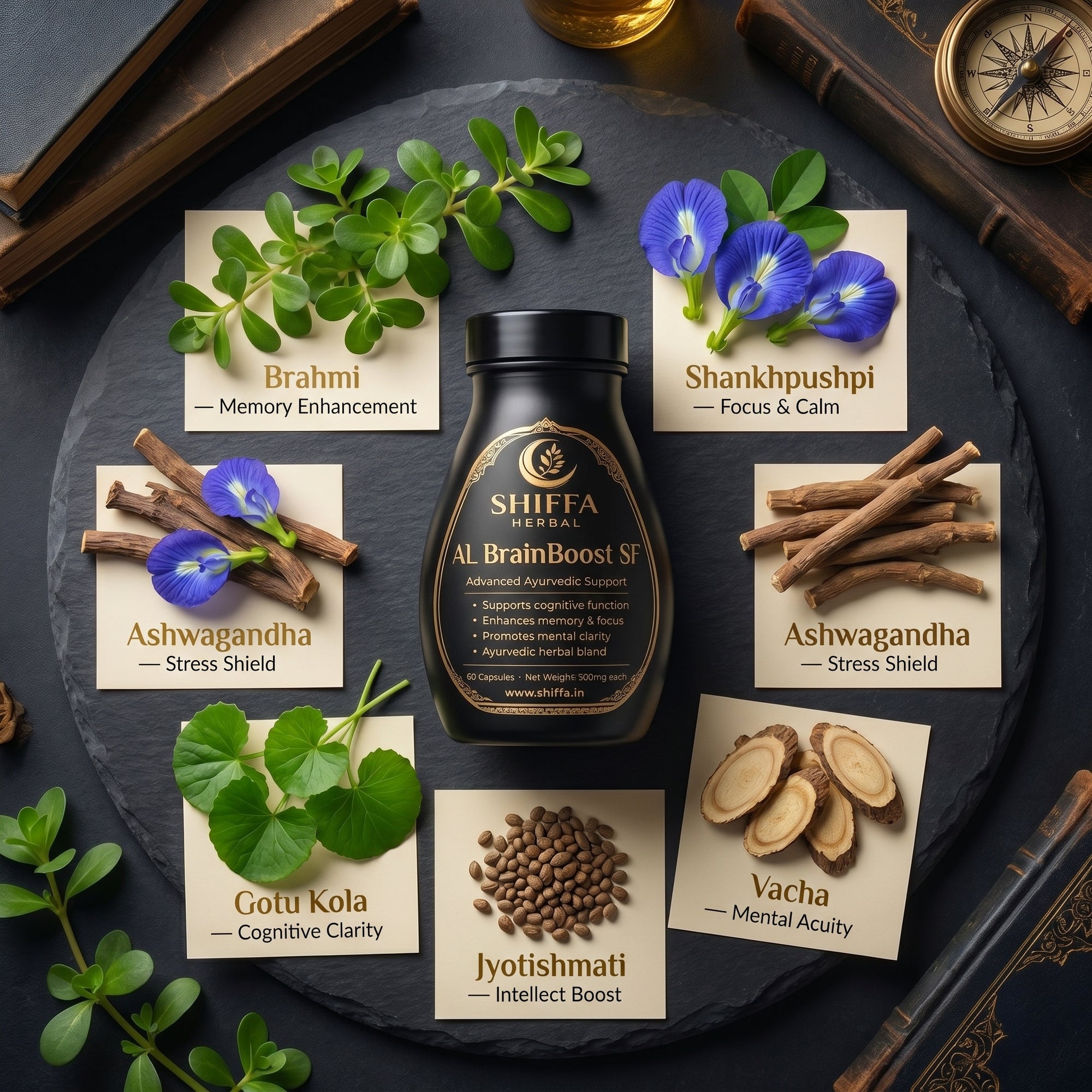 Shiffa Herbal AL-BrainBoost SF – Ayurvedic Nootropic Brain Enhancer