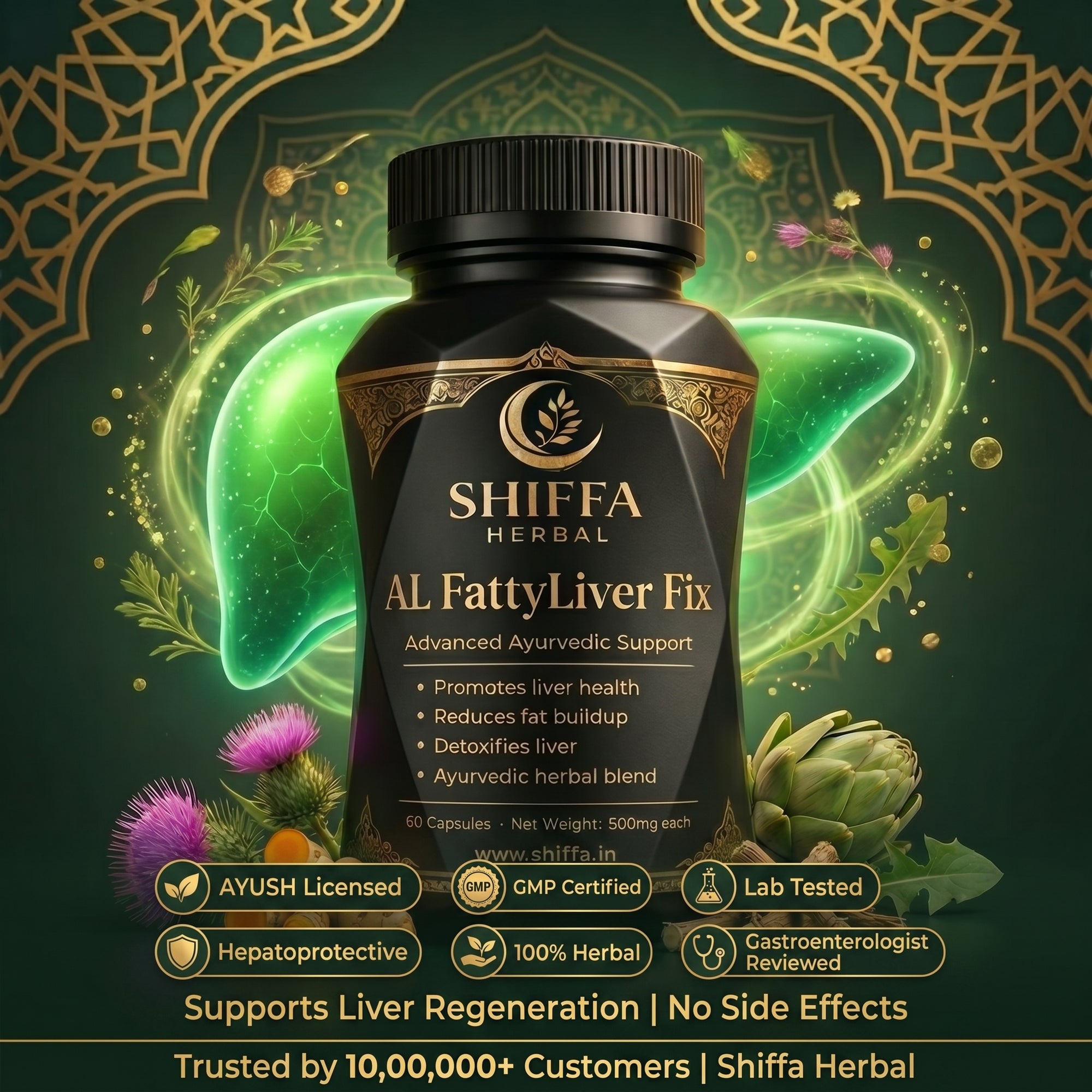 Shiffa Herbal AL-FattyLiver Fix – Herbal Fatty Liver Correction Formula