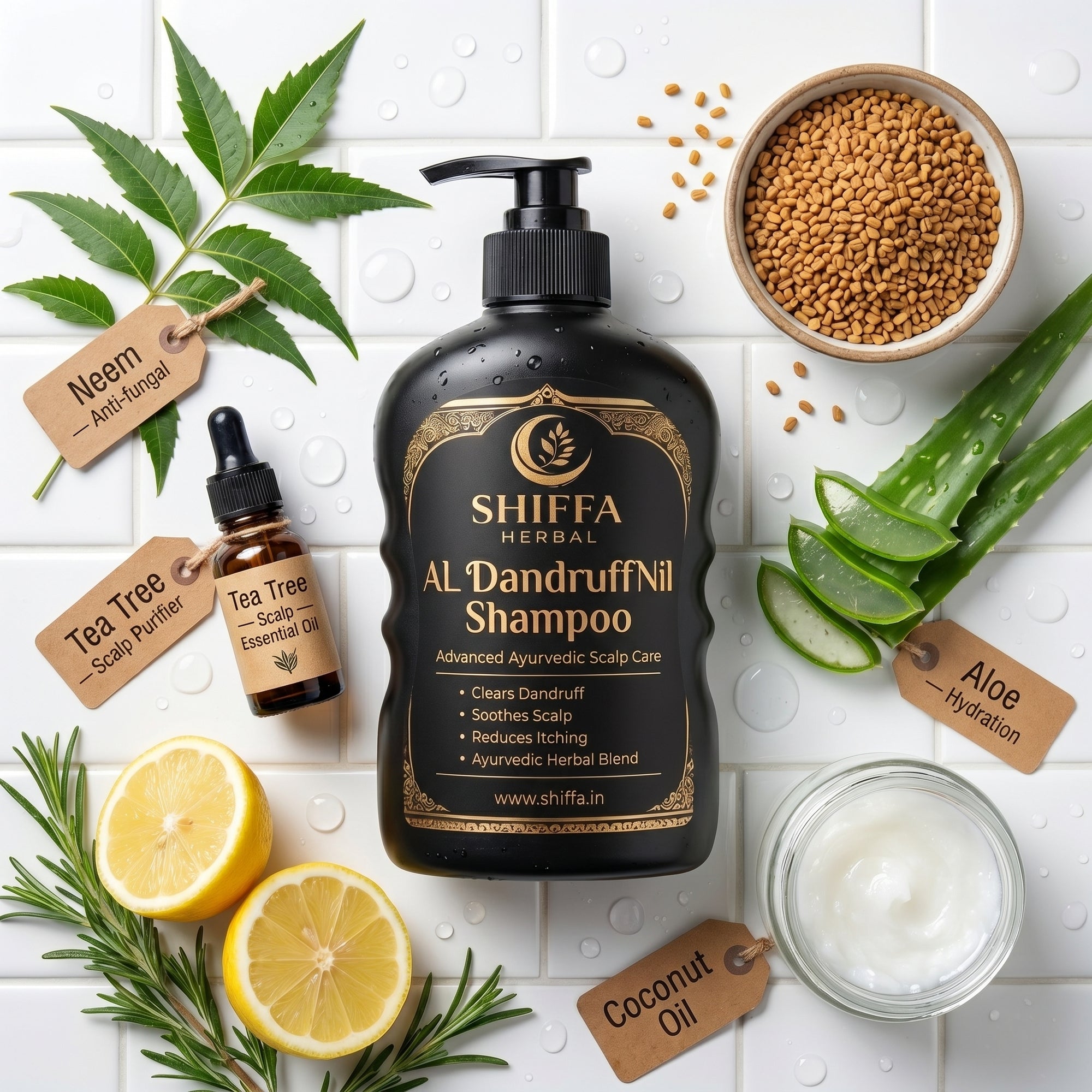 Shiffa Herbal AL-DandruffNil – Herbal Anti-Dandruff & Scalp Cleanser