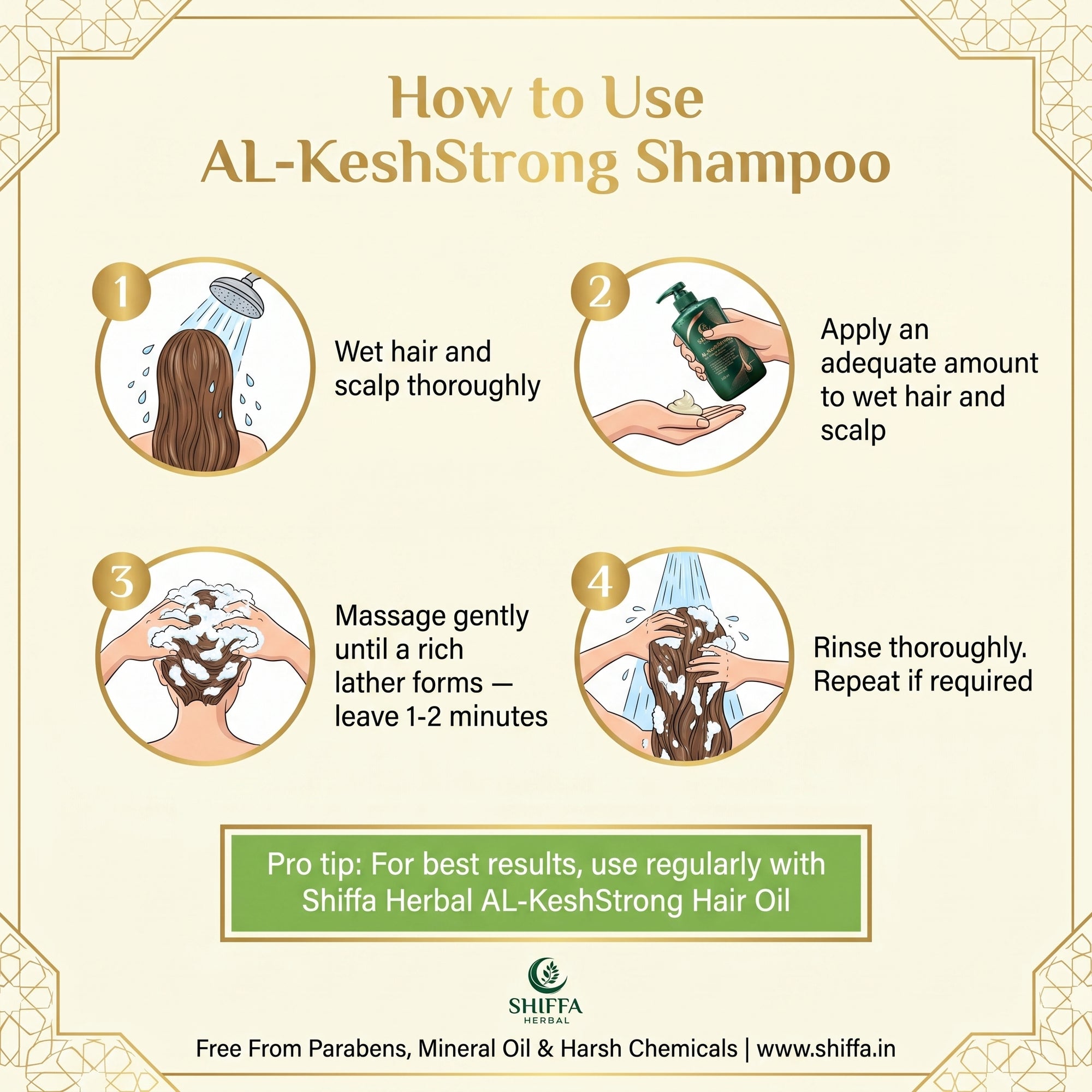 Shiffa Herbal AL-KeshStrong – Hair Strength & Anti-Hair Fall Shampoo