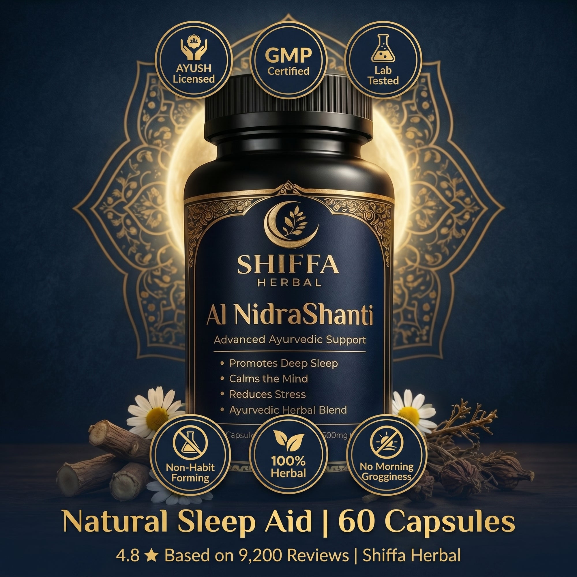 Shiffa Herbal AL-NidraShanti – Natural Deep Sleep & Relaxation Support