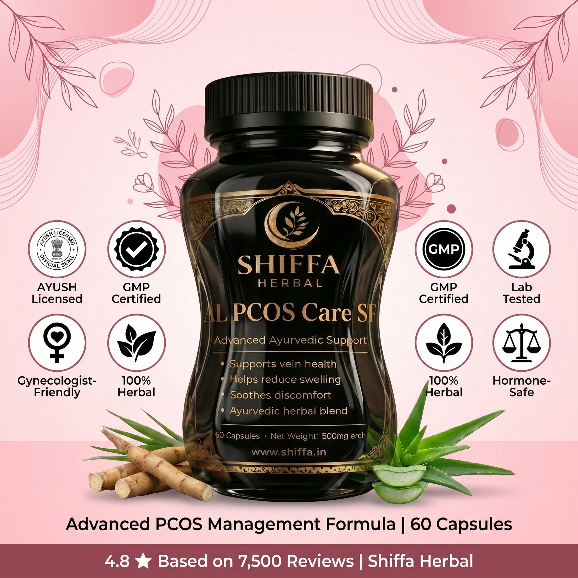 Shiffa Herbal AL-PCOS Care SF – Hormonal Balance & PCOS Support Formula