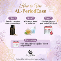 Shiffa Herbal AL-PeriodEase – Natural Menstrual Pain Relief Formula