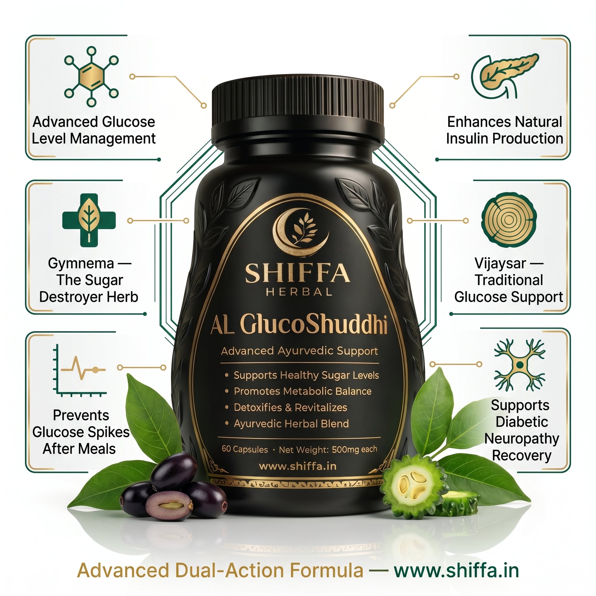 Shiffa Herbal AL-GlucoShuddhi – Advanced Glucose Balance & Insulin Support