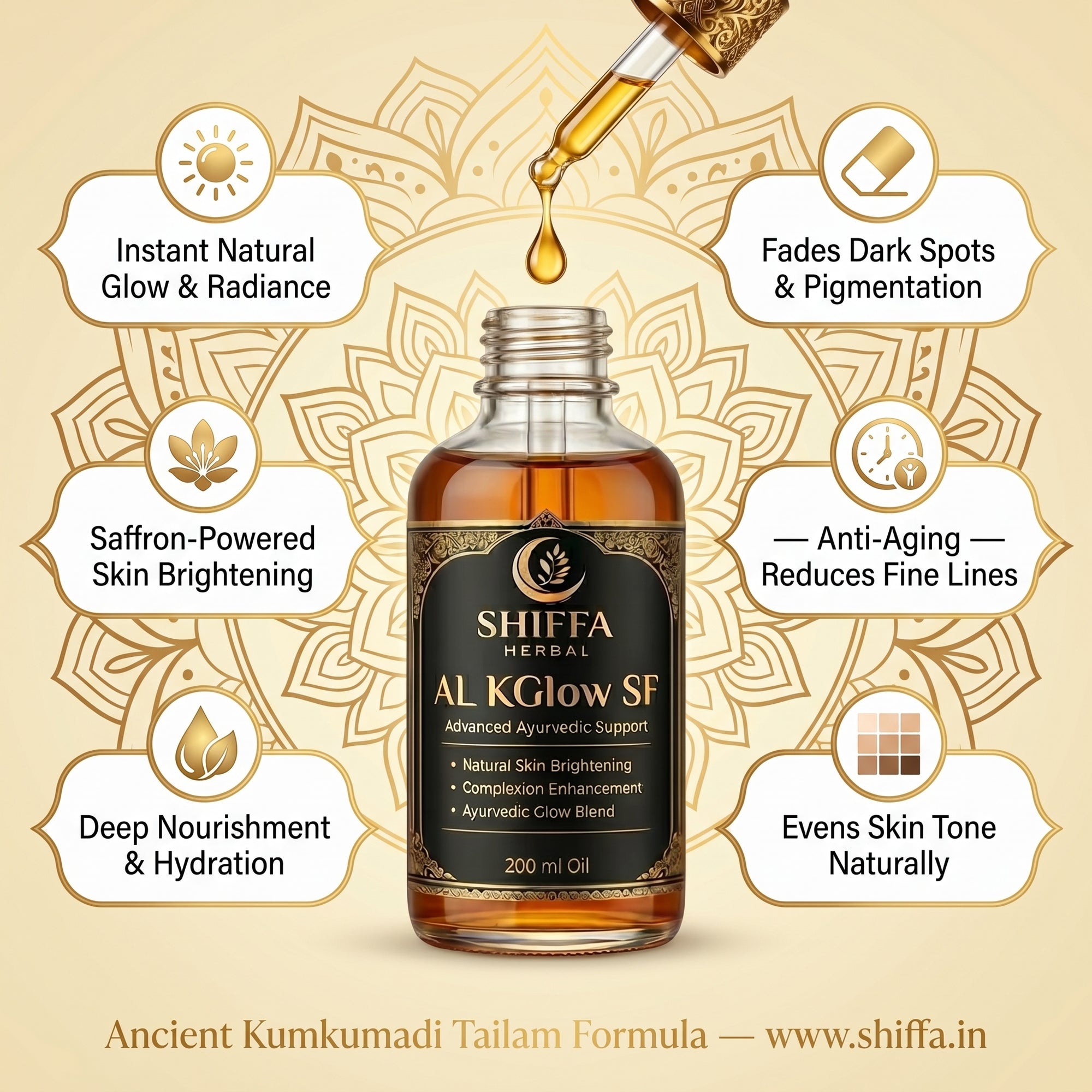 Shiffa Herbal AL-Kumkumadi Radiance Oil – Premium Kumkumadi Face Glow Oil