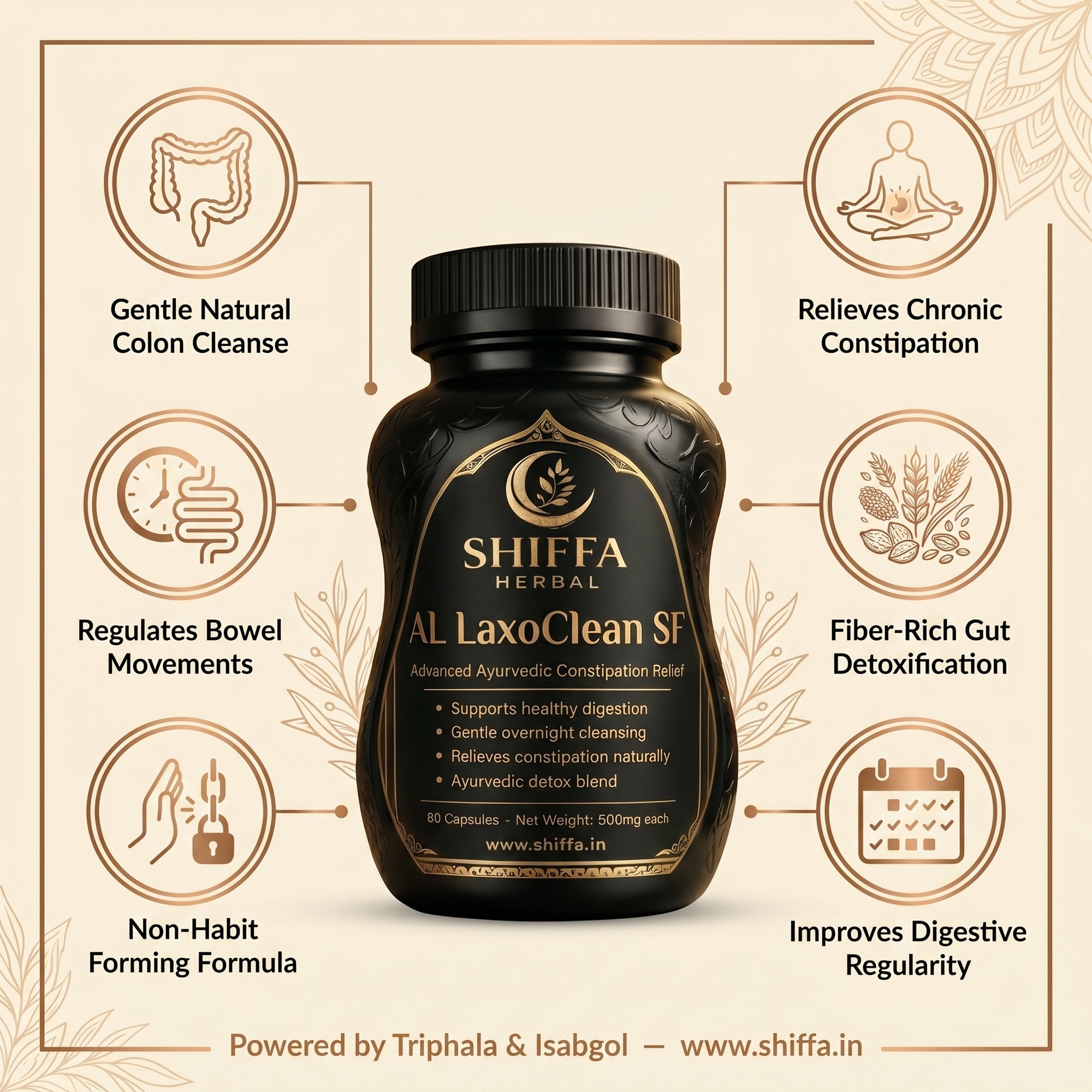 Shiffa Herbal AL-LaxoClean SF – Natural Colon Cleanse & Bowel Regulator
