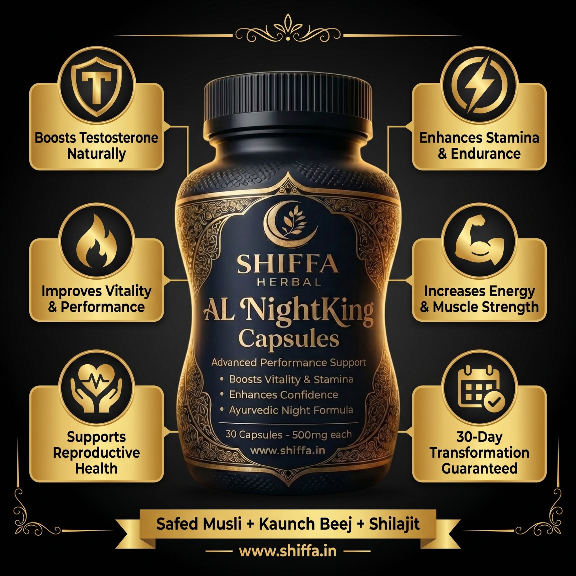 Shiffa Herbal AL-NightKing – Long Lasting Performance Enhancer for Men