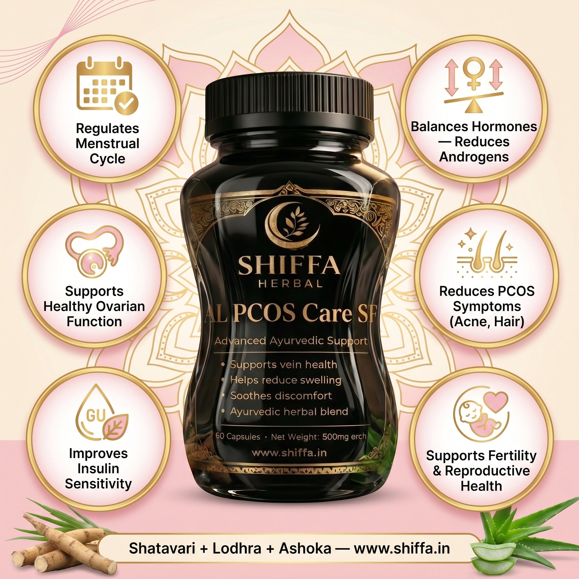 Shiffa Herbal AL-PCOS Care SF – Hormonal Balance & PCOS Support Formula