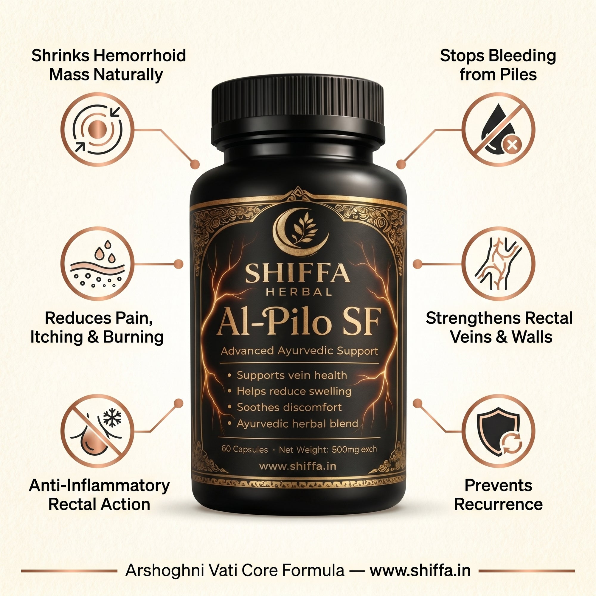 Shiffa Herbal AL-Pilo SF – Advanced Ayurvedic Piles Relief Formula