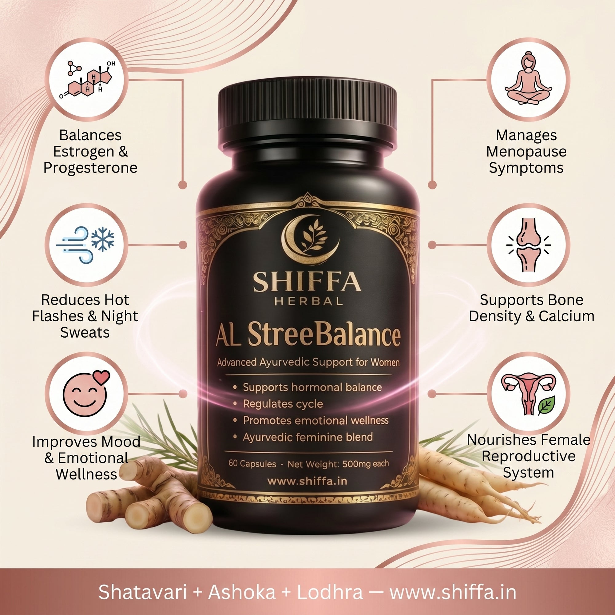 Shiffa Herbal AL-StreeBalance – Ayurvedic Female Hormone Balance Support