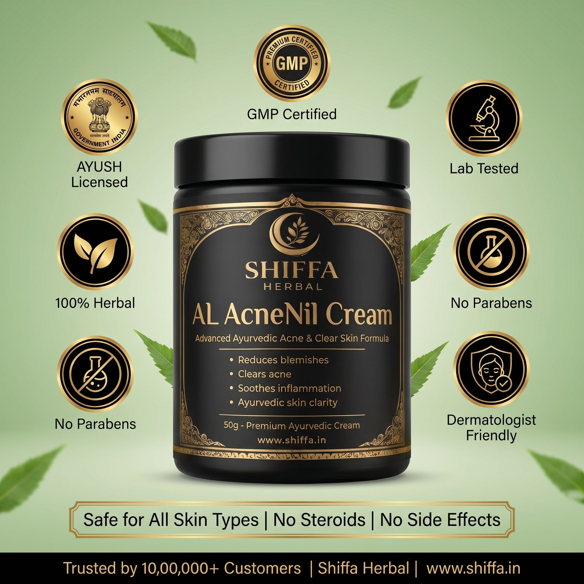 Shiffa Herbal AL-AcneNil – Herbal Anti-Acne & Oil Control Cream