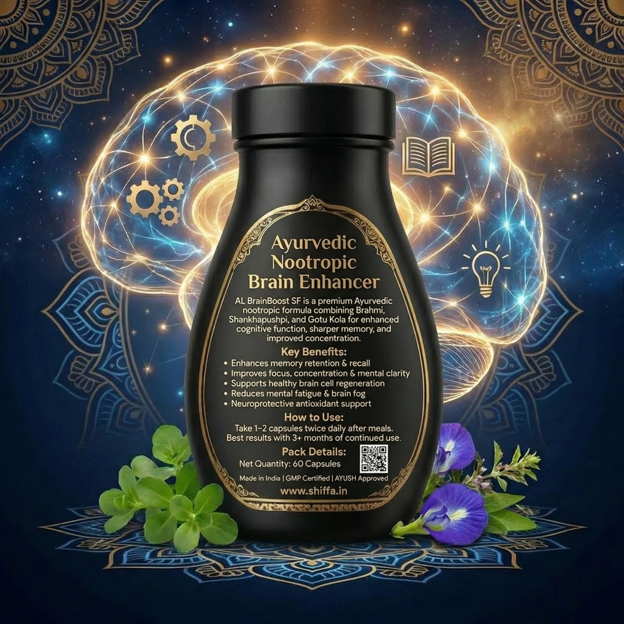 Shiffa Herbal AL-BrainBoost SF – Ayurvedic Nootropic Brain Enhancer
