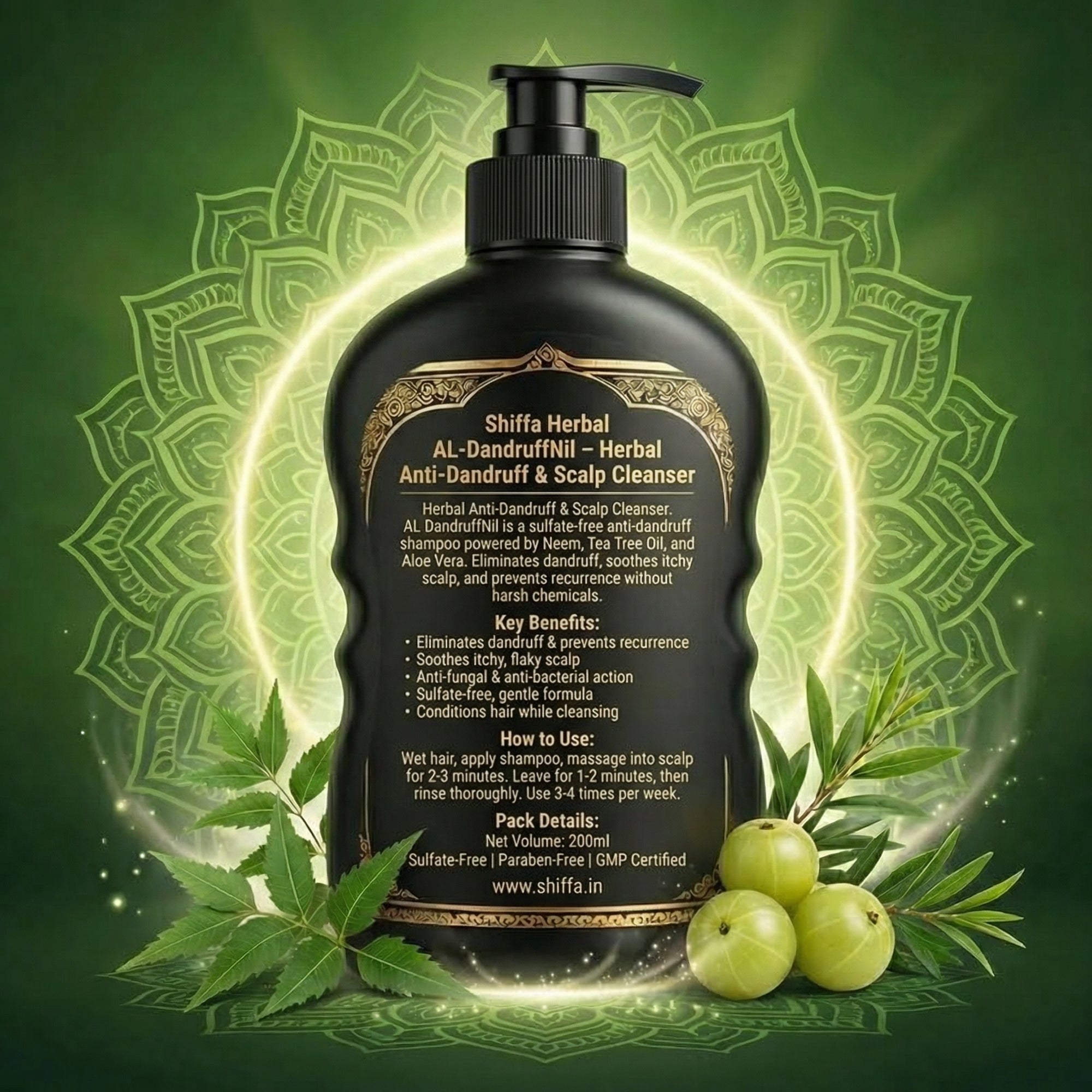Shiffa Herbal AL-DandruffNil – Herbal Anti-Dandruff & Scalp Cleanser