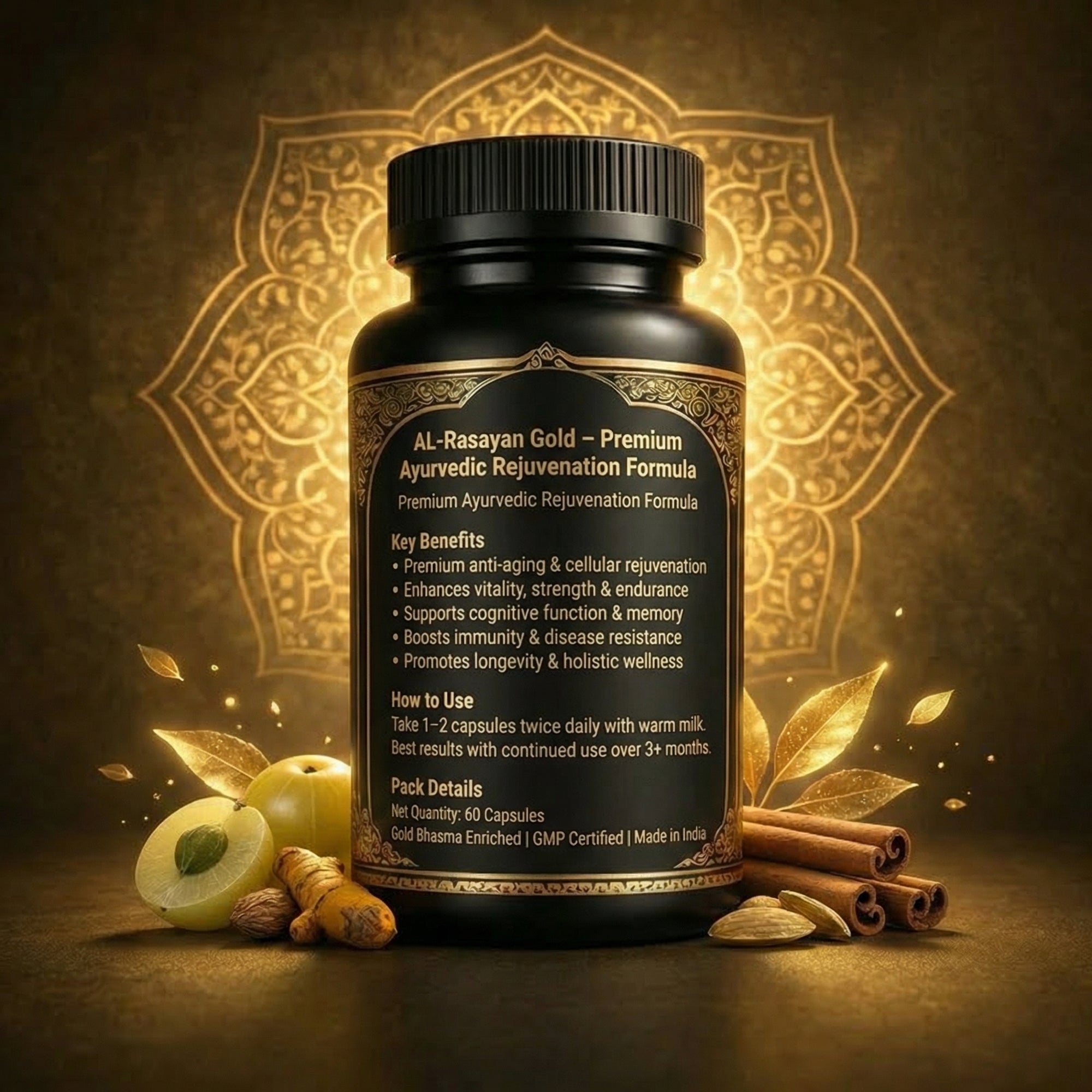 Shiffa Herbal AL-Rasayan Gold – Premium Ayurvedic Rejuvenation Formula