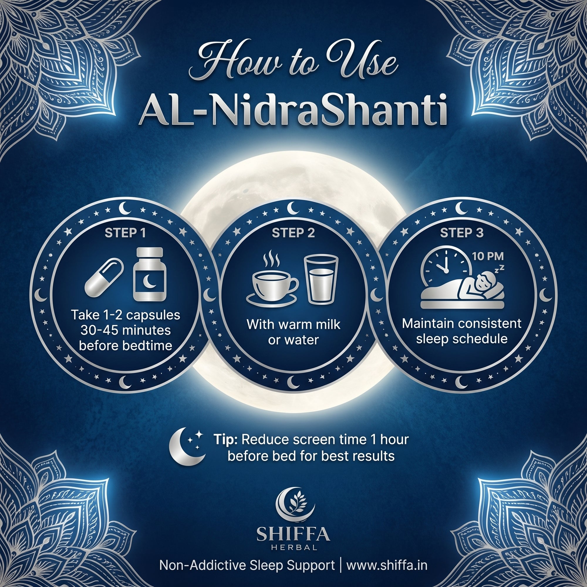 Shiffa Herbal AL-NidraShanti – Natural Deep Sleep & Relaxation Support