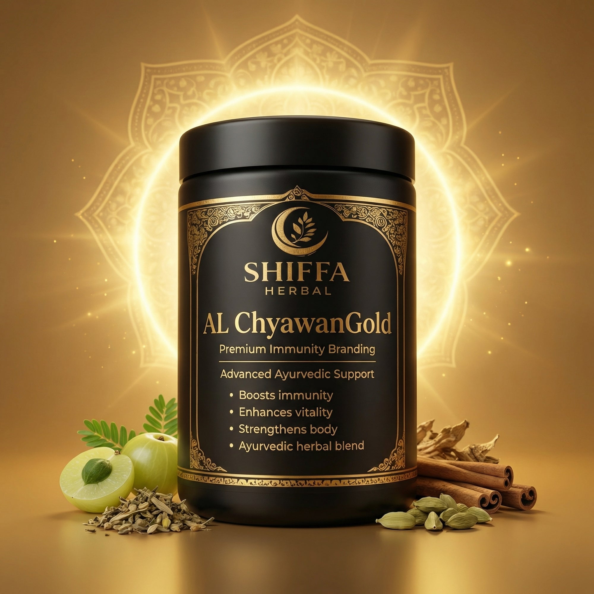 Shiffa Herbal AL-ChyawanGold – Premium Chyawanprash with Gold Extract