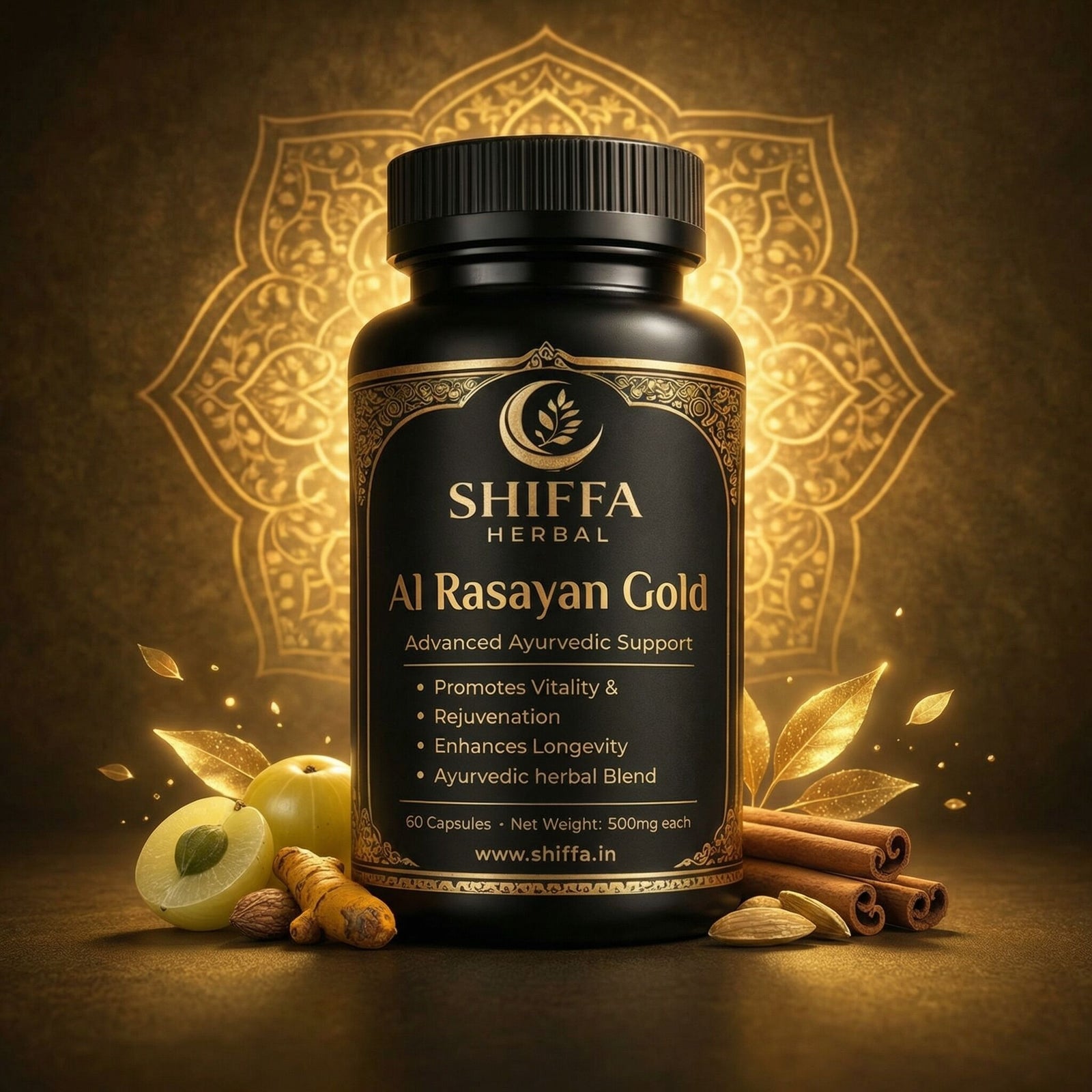 Total Body Rejuvenation — Live Longer, Live Stronger — Shiffa Herbal AL-Rasayan Gold – Premium Ayurvedic Rejuvenation Formula