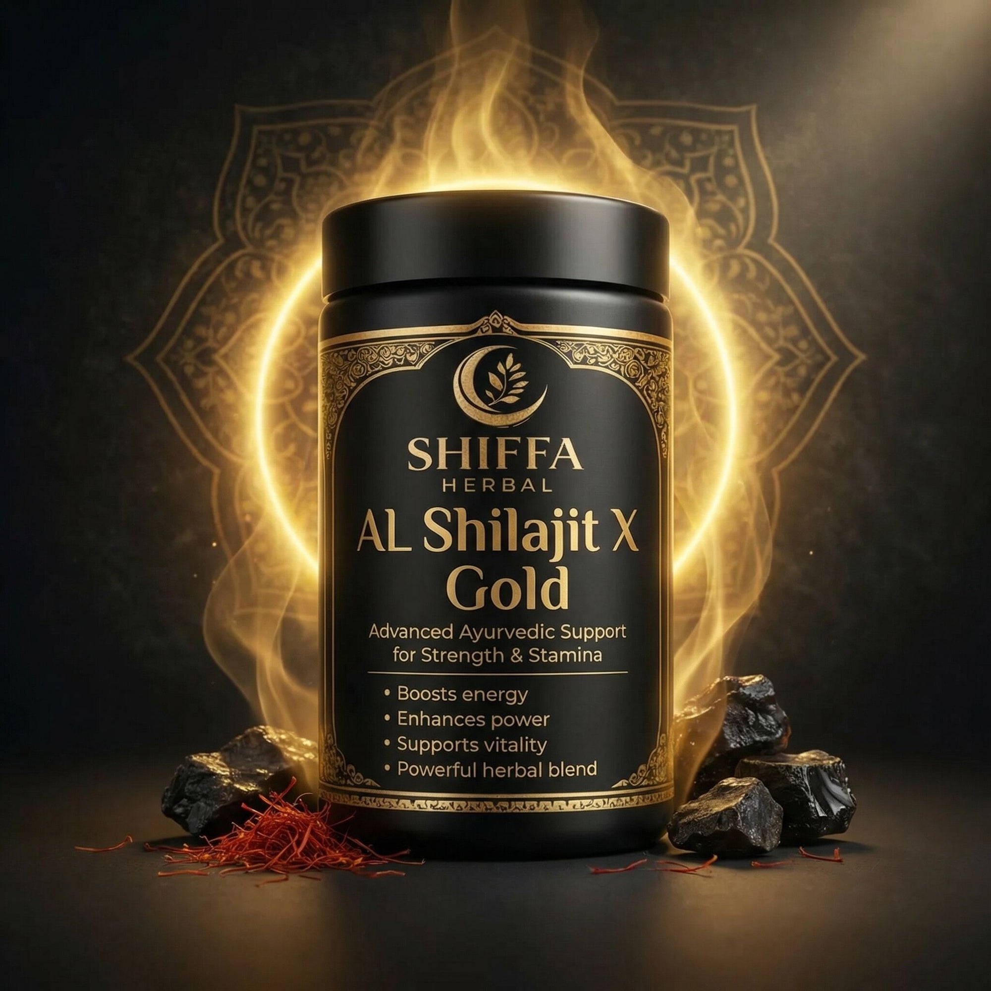 Shiffa Herbal AL Shilajit X Gold - Pure Himalayan Shilajit Resin for Energy & Stamina | Gold-Enriched | Ayurvedic Vitality