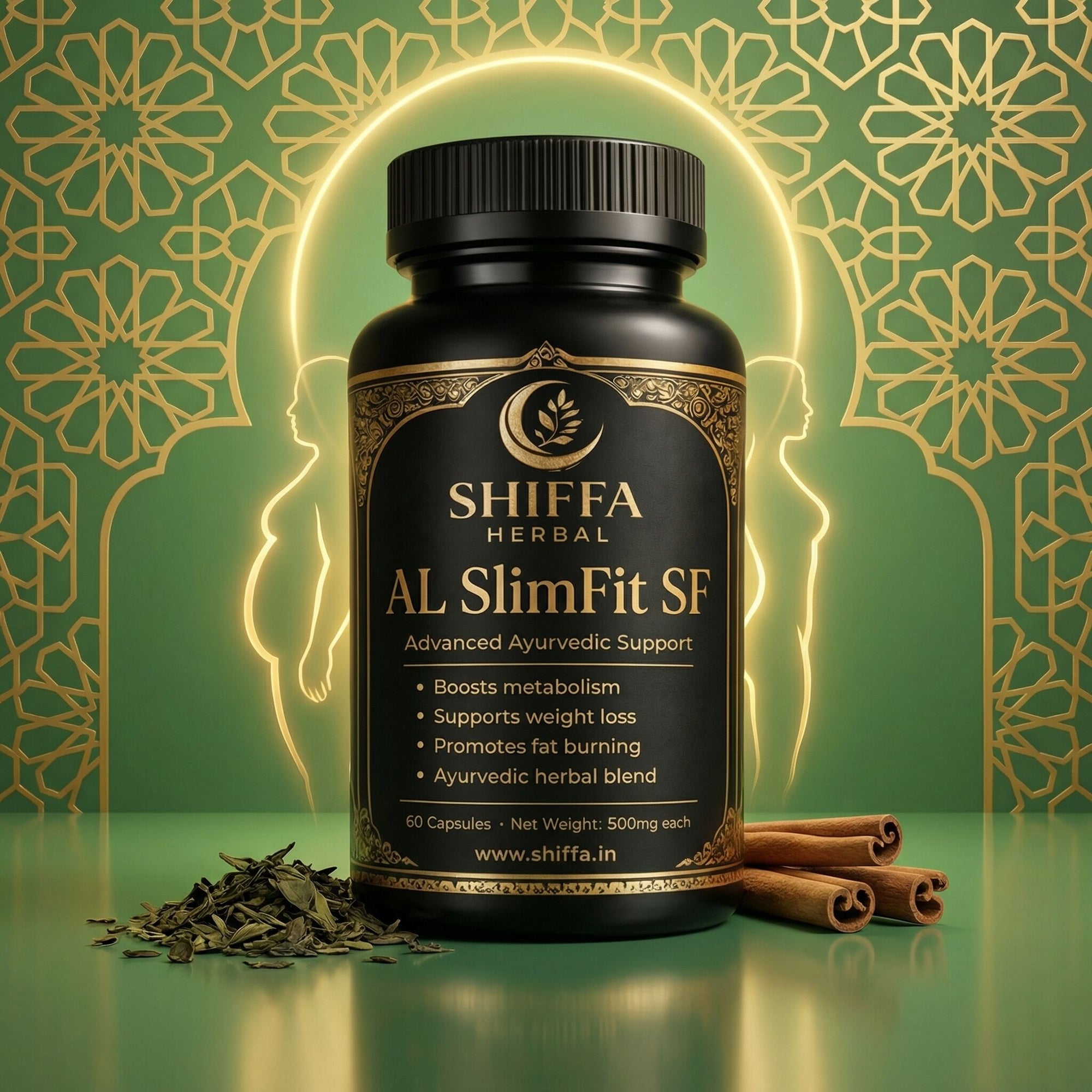 Shiffa Herbal AL SlimFit SF - Capsules for Weight Loss & Fat Burning | Garcinia & Green Tea | Ayurvedic Slimming Formula