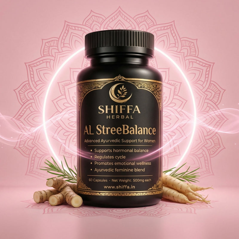 Shiffa Herbal AL StreeBalance - Capsules for Female Hormone Balance | Shatavari & Ashoka | Ayurvedic Women's Wellness